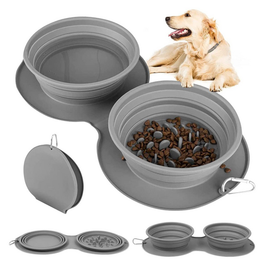 Foldable Slow Feeding Pet Bowl