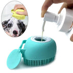 Dog Bath Brush with Shampoo Dispenser