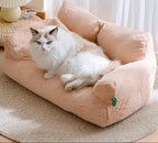 Plush Bolster Sofa Bed for Dogs & Cats