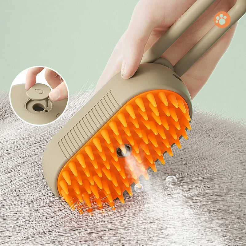 Steam Pet Grooming Brush – 3 in 1