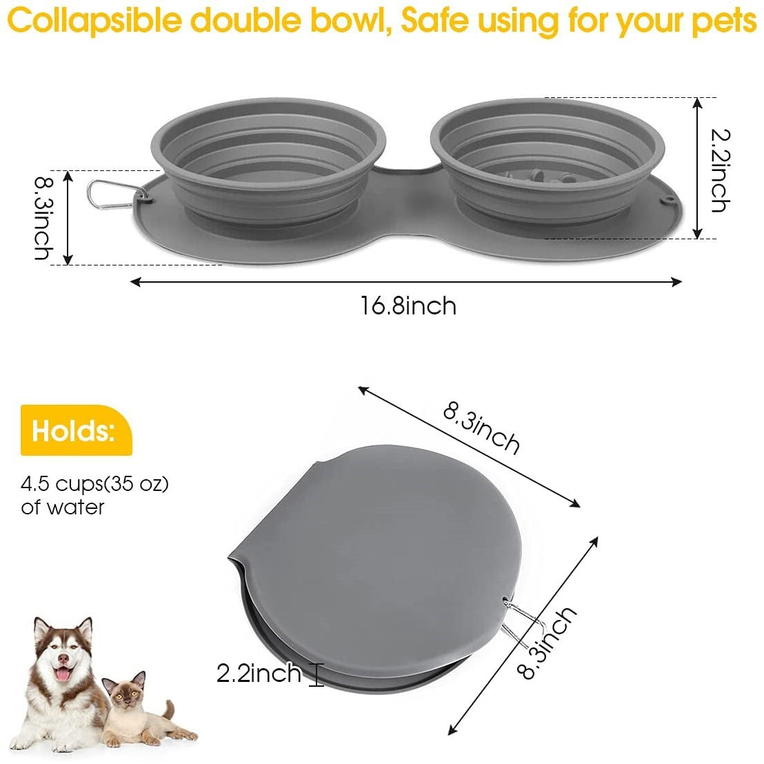 Collapsible Slow Feeder Bowl
