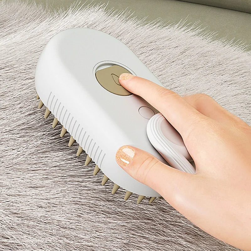 Steam Pet Grooming Brush – 3 in 1