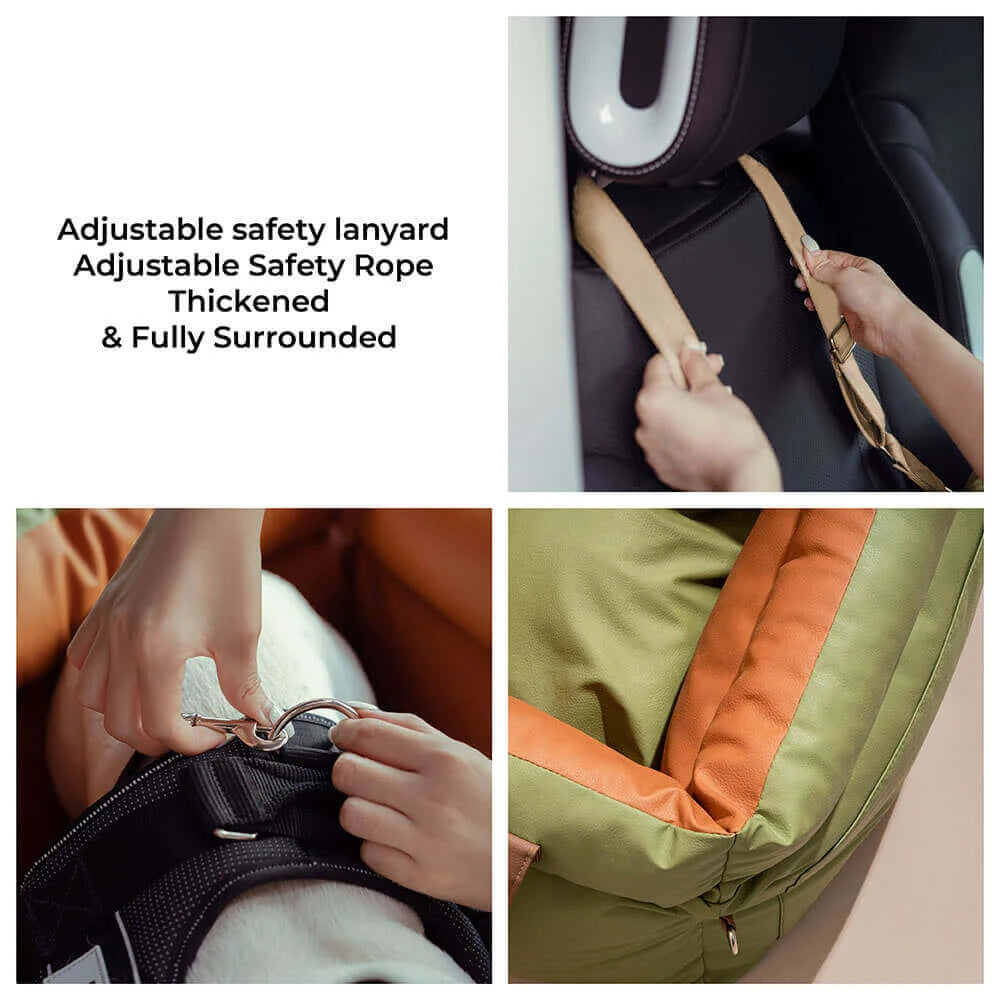 Pet’s Car Seat Bed with Safety Buckle