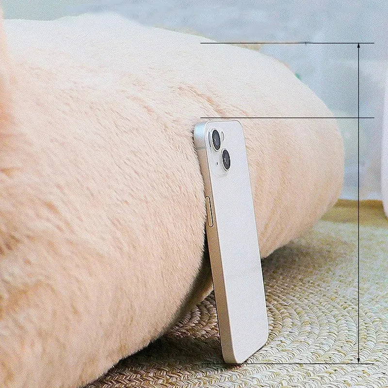 Plush Bolster Sofa Bed for Dogs & Cats