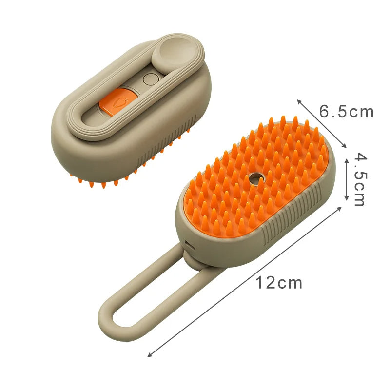 Steam Pet Grooming Brush – 3 in 1