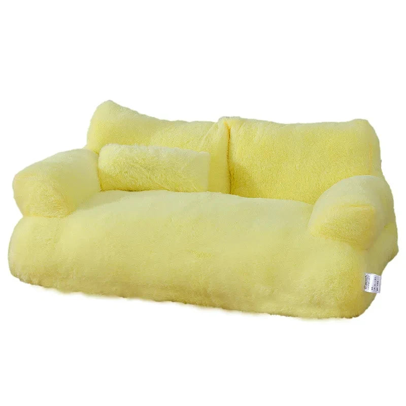 Plush Bolster Sofa Bed for Dogs & Cats