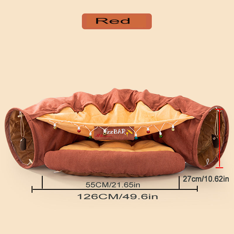 Foldable Cat Tunnel Toy