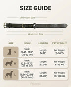 Leather Dog Collar with AirTag Holder