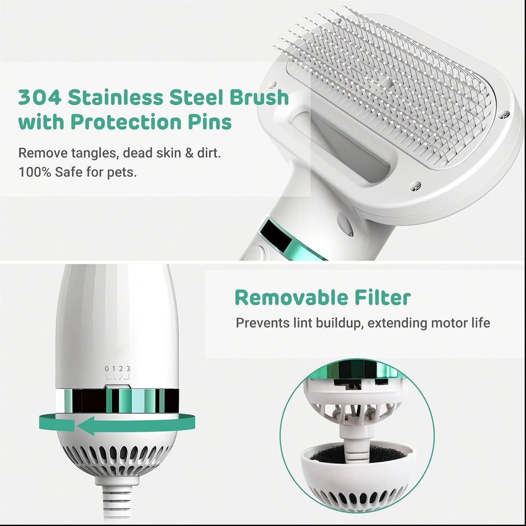 All in One Pet Drying/Grooming Brush