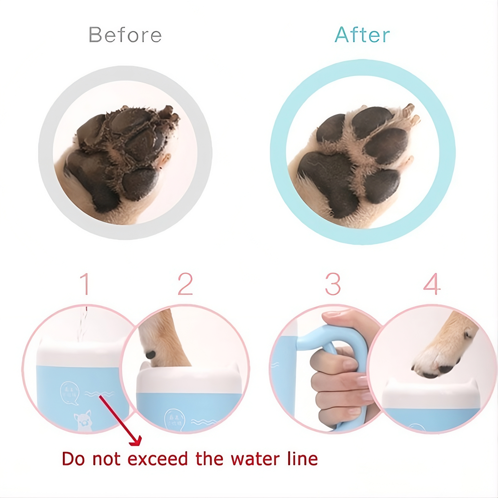 Dog Paw Washer Cup